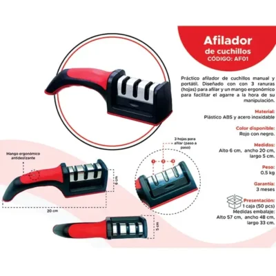 Afilador de Cuchillos Portatil y Manual