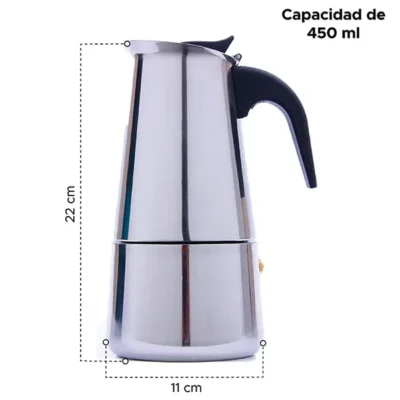 Las medidas de una Cafetera tipo Italiana